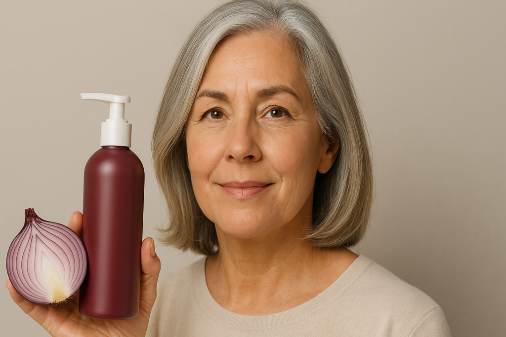 Shampoo com extrato de cebola roxa