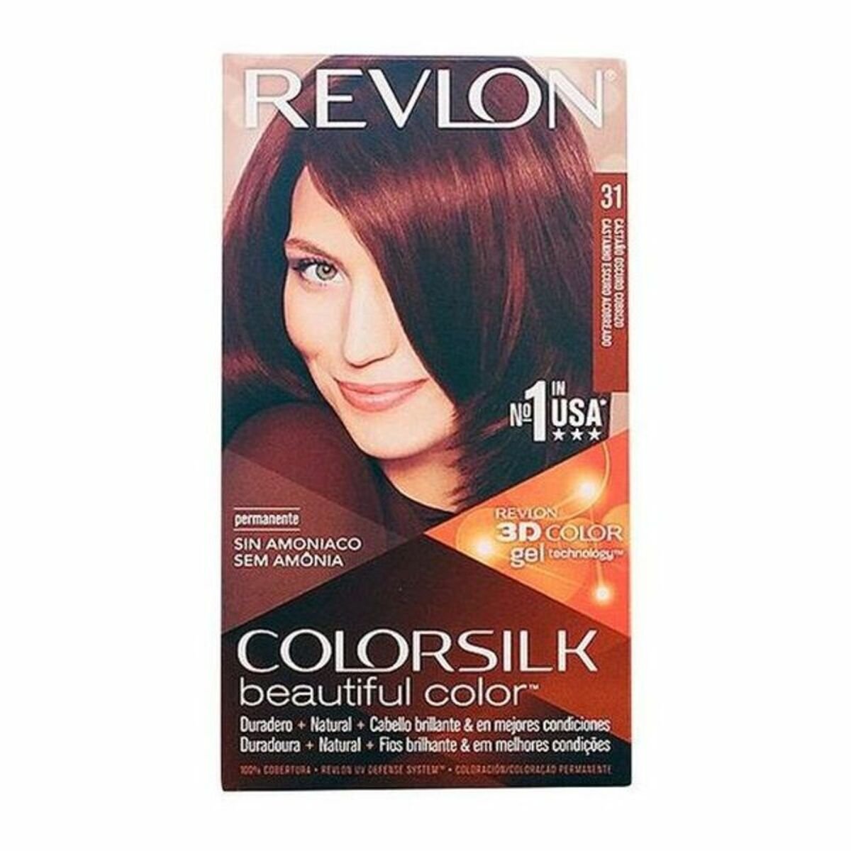 Revlon Colorsilk Ammoniakfreie Haarfarbe 7243257031 Dunkelkupferbraun (1 Einheit) 1 S0531816_0