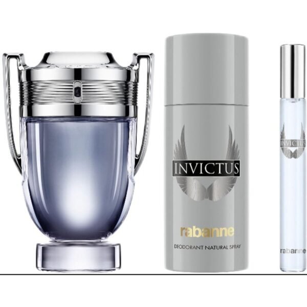 Set de Perfume Hombre Paco Rabanne Invictus 3 Piezas - Imagen 2