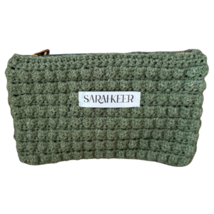 Kulturbeutel, dunkelgrüne Bubble-Tasche von Sarahkeer