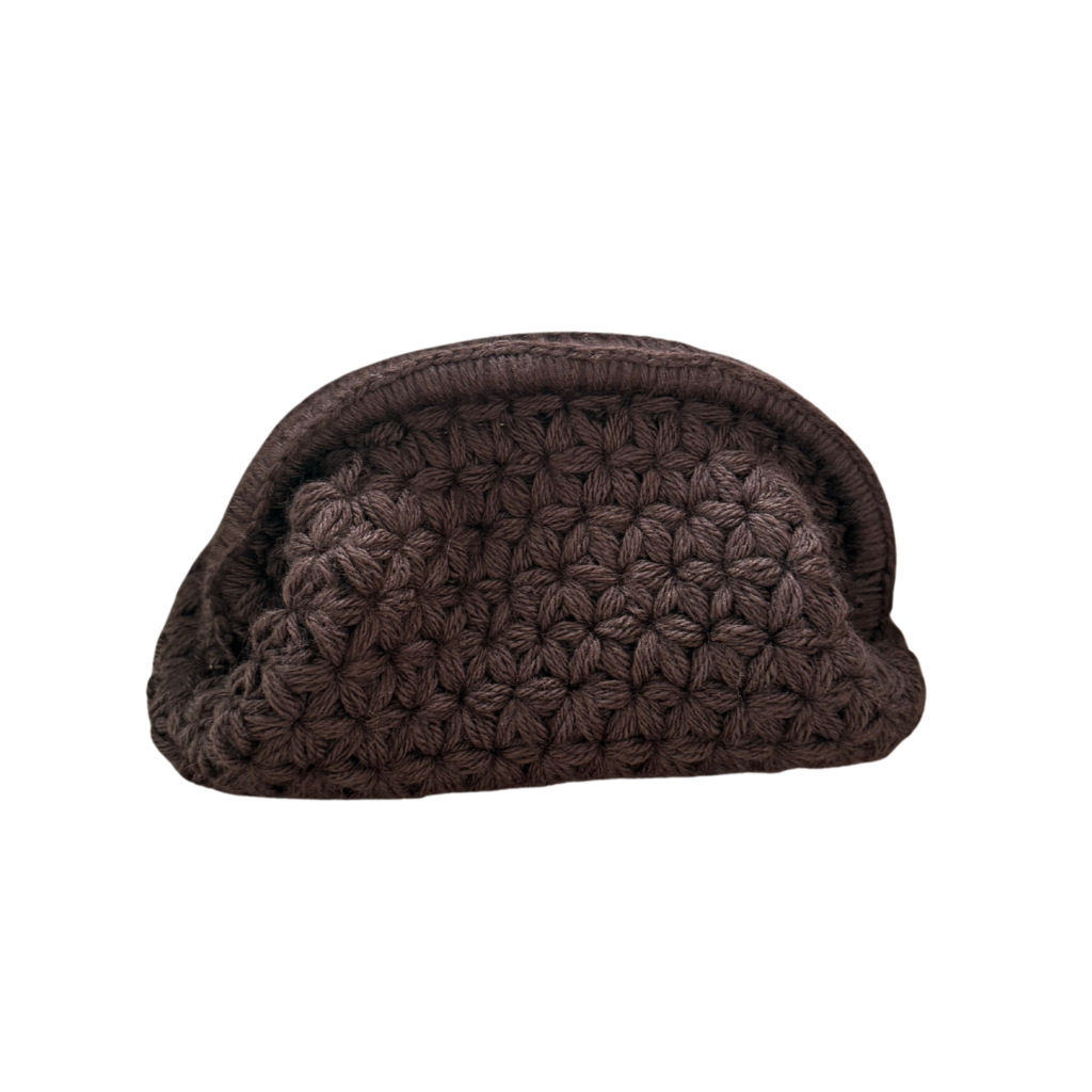 Bolso Flower clutch brown By Sarahkeer