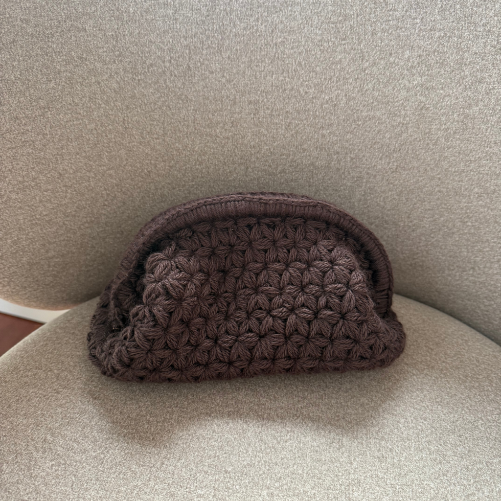 Bolso Flower clutch brown By Sarahkeer