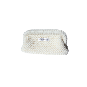 Bolso Clutch Sarahkeer Blanco de lana Merino