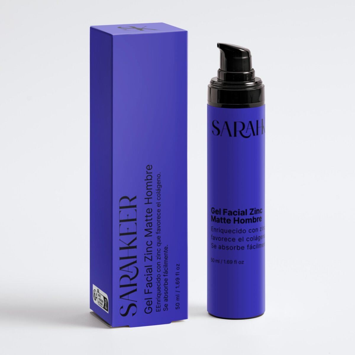 Gel facial de zinc sin aceite para hombres
