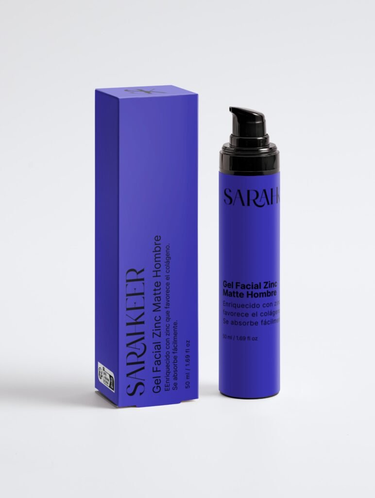 Gel facial de zinc sin aceite para hombres
