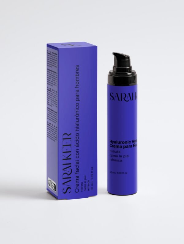 Facial cream with hyaluronic acid for men